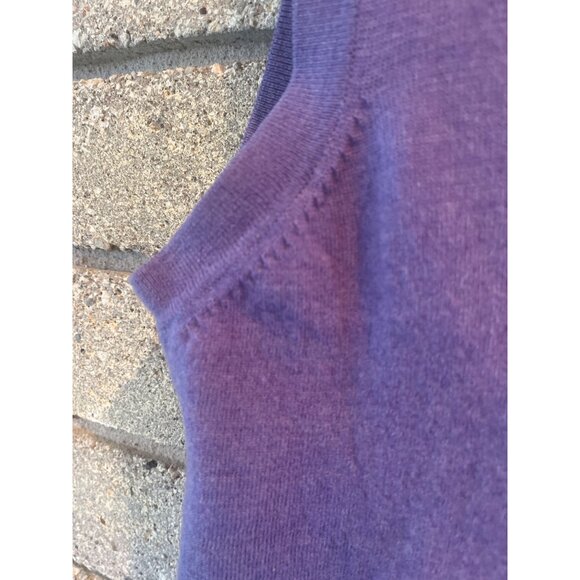 Fairway & Greene Purple Knit Sleeveless Pullover Vest W/ Half-Zip Closure Mens L - Picture 6 of 11